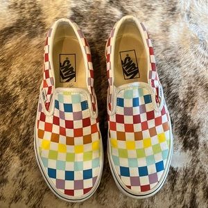 Vans Multicolor Checkerboard Slip-On Sneakers